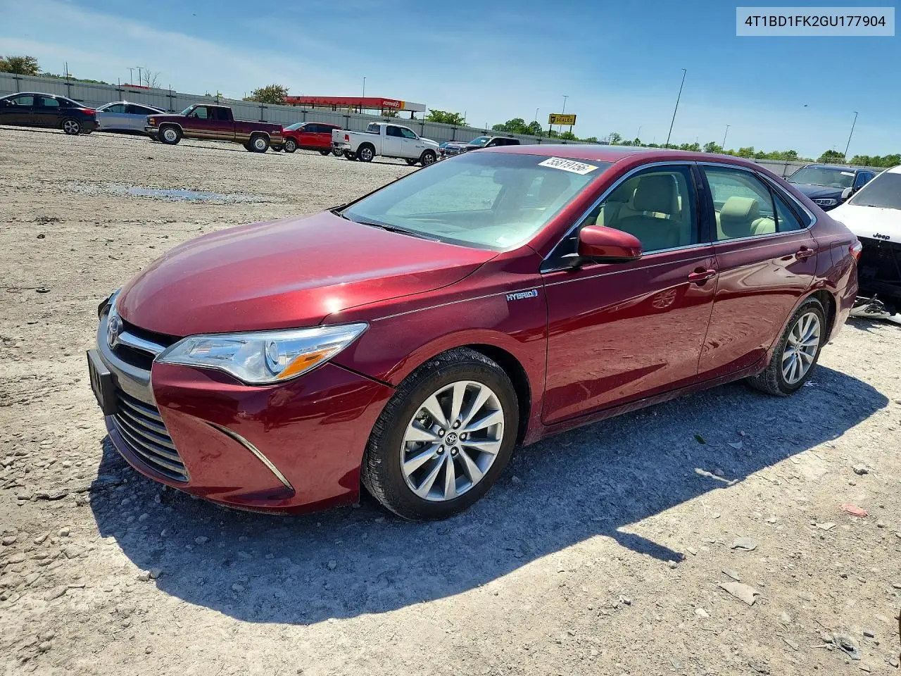 2016 Toyota Camry Hybrid Xle VIN: 4T1BD1FK2GU177904 Lot: 55819156