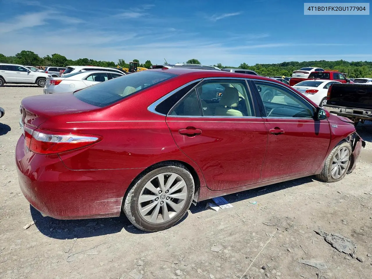 2016 Toyota Camry Hybrid Xle VIN: 4T1BD1FK2GU177904 Lot: 55819156