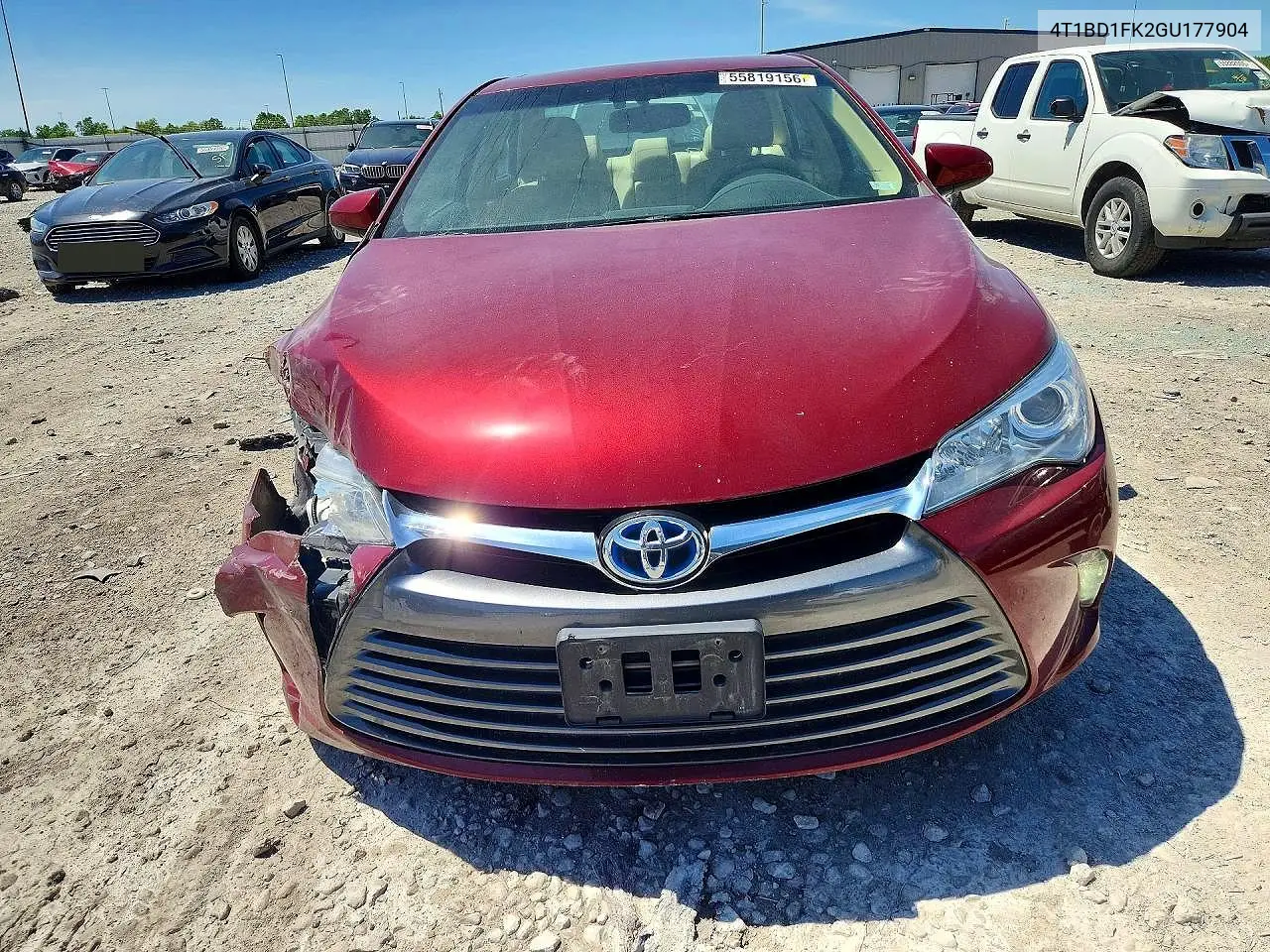 2016 Toyota Camry Hybrid Xle VIN: 4T1BD1FK2GU177904 Lot: 55819156