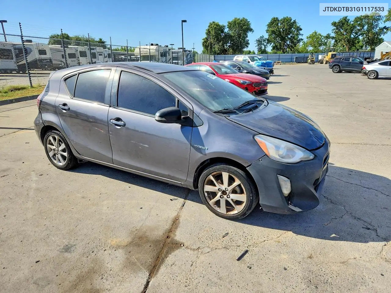 2016 Toyota Prius C Four VIN: JTDKDTB31G1117533 Lot: 56449286