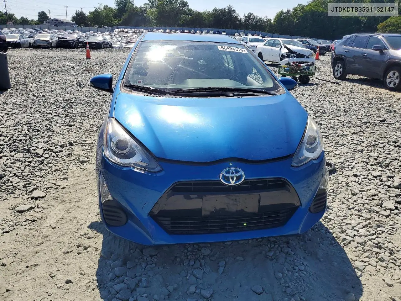 2016 Toyota Prius C Two VIN: JTDKDTB35G1132147 Lot: 56494576