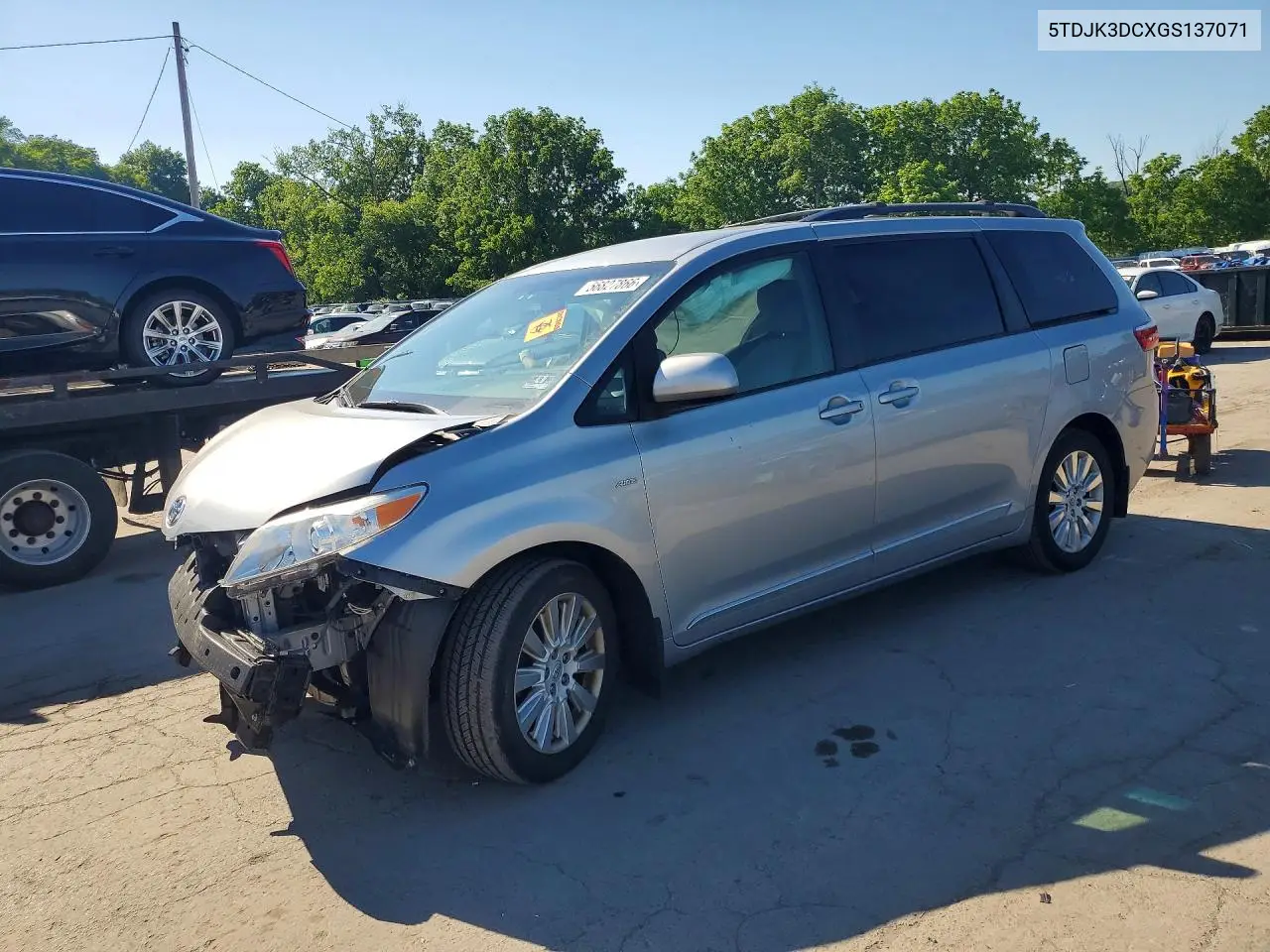 2016 Toyota Sienna Le VIN: 5TDJK3DCXGS137071 Lot: 56827866