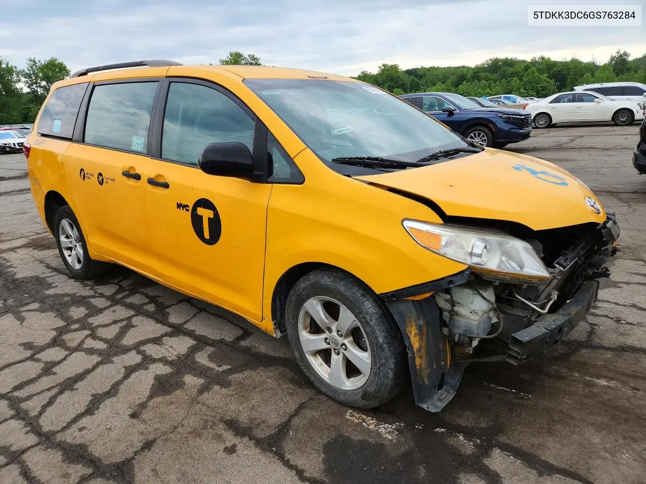 2016 Toyota Sienna Le VIN: 5TDKK3DC6GS763284 Lot: 57137416