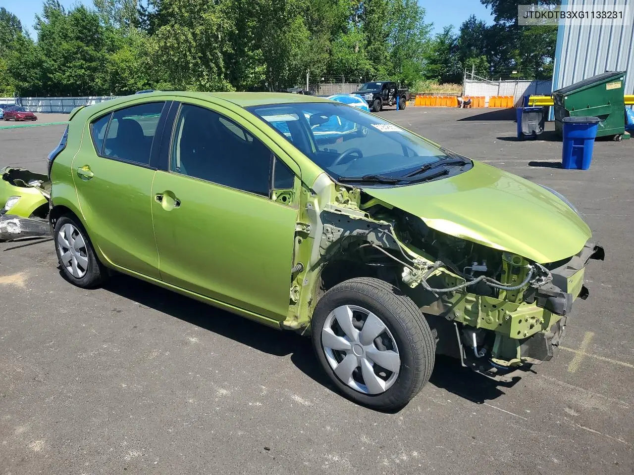 2016 Toyota Prius C Two VIN: JTDKDTB3XG1133231 Lot: 57264566