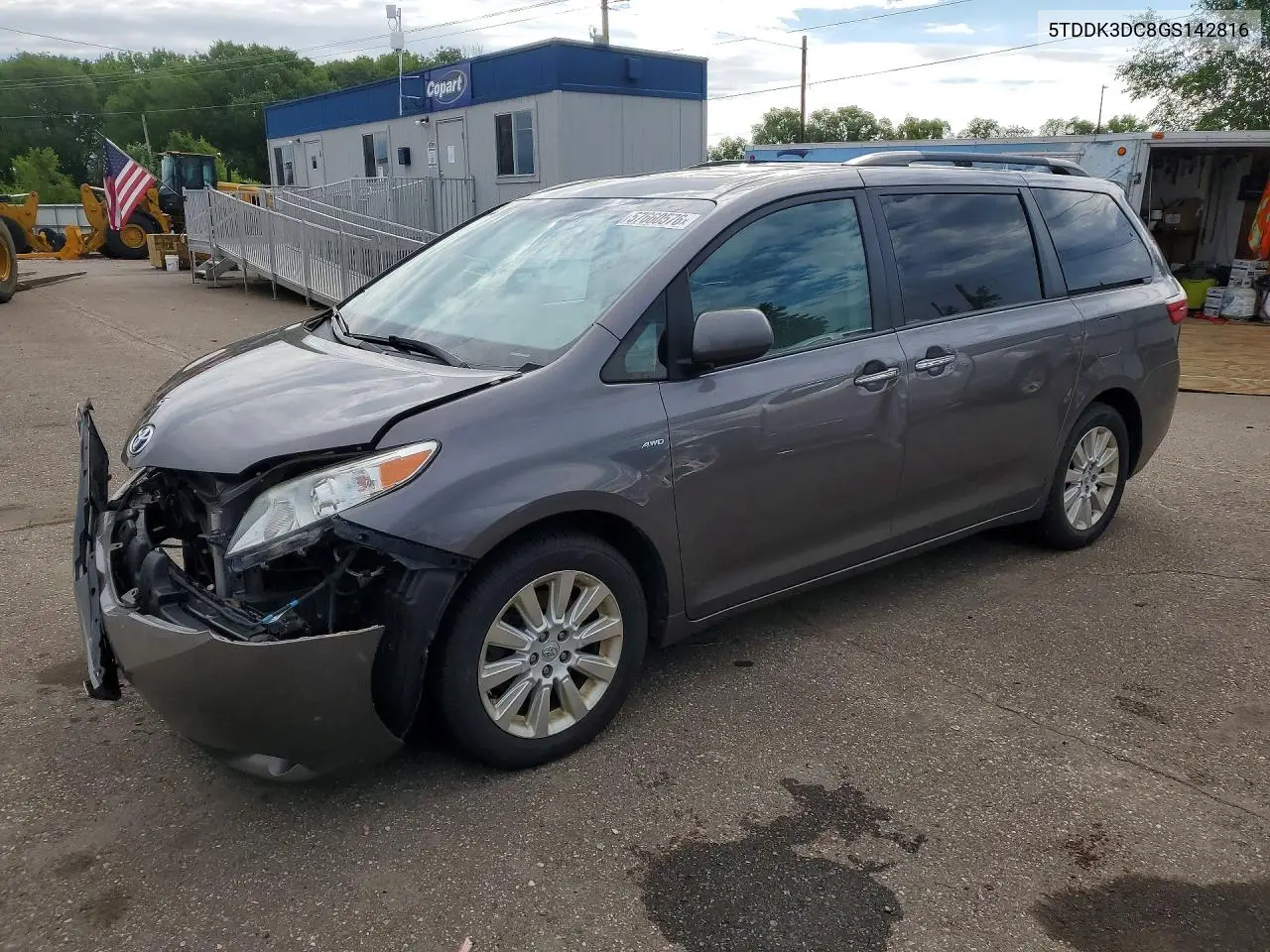 2016 Toyota Sienna Xle 7-Passenger VIN: 5TDDK3DC8GS142816 Lot: 57660576