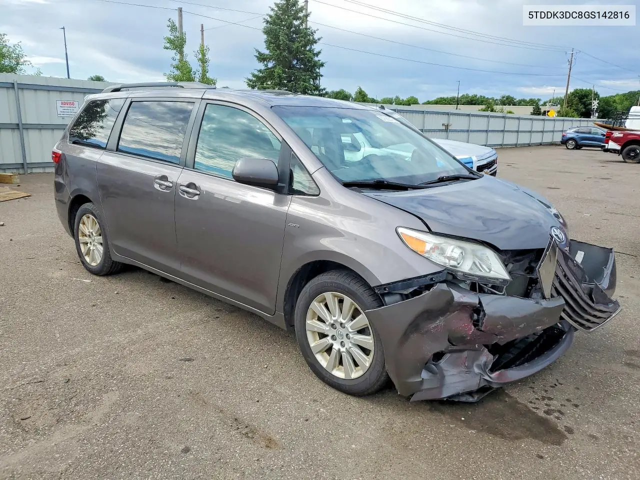 2016 Toyota Sienna Xle 7-Passenger VIN: 5TDDK3DC8GS142816 Lot: 57660576