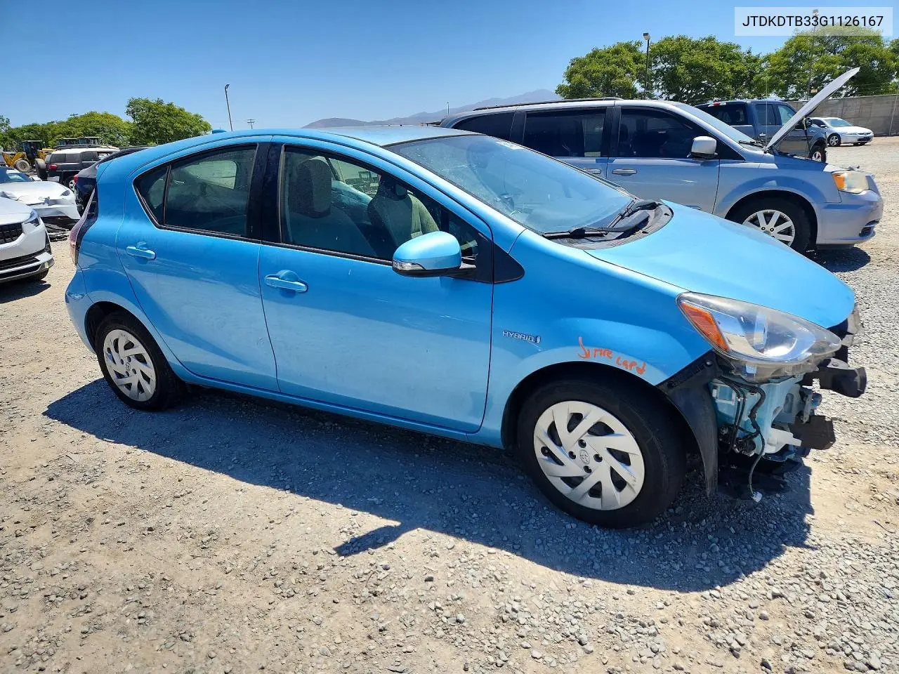 2016 Toyota Prius C One VIN: JTDKDTB33G1126167 Lot: 58409146