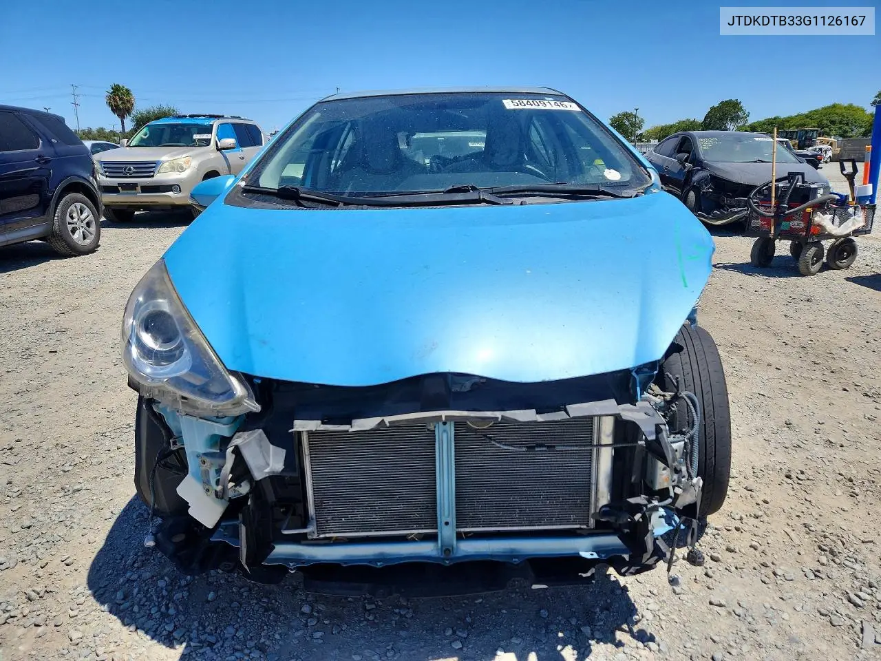 2016 Toyota Prius C One VIN: JTDKDTB33G1126167 Lot: 58409146
