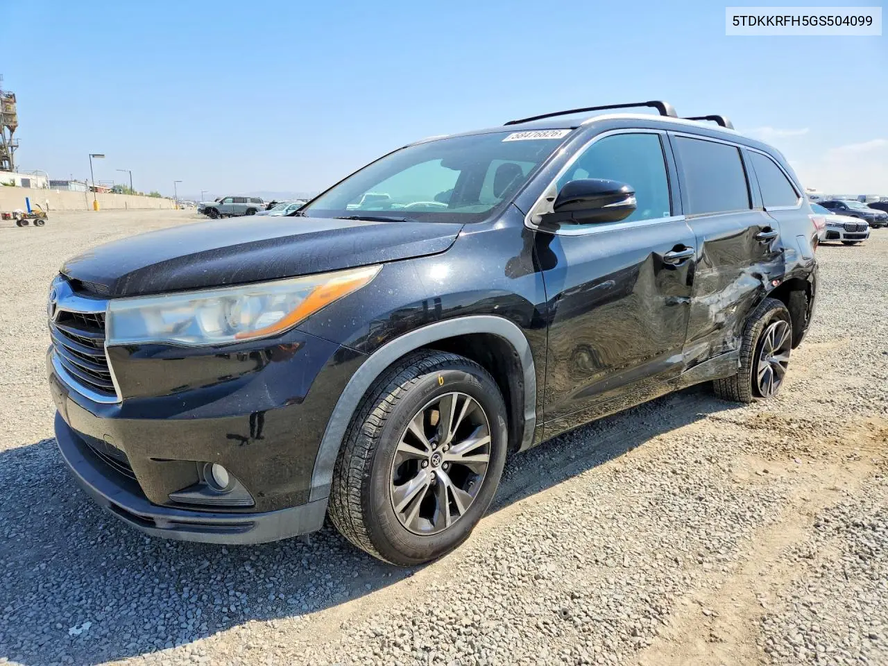 2016 Toyota Highlander Xle VIN: 5TDKKRFH5GS504099 Lot: 58476826