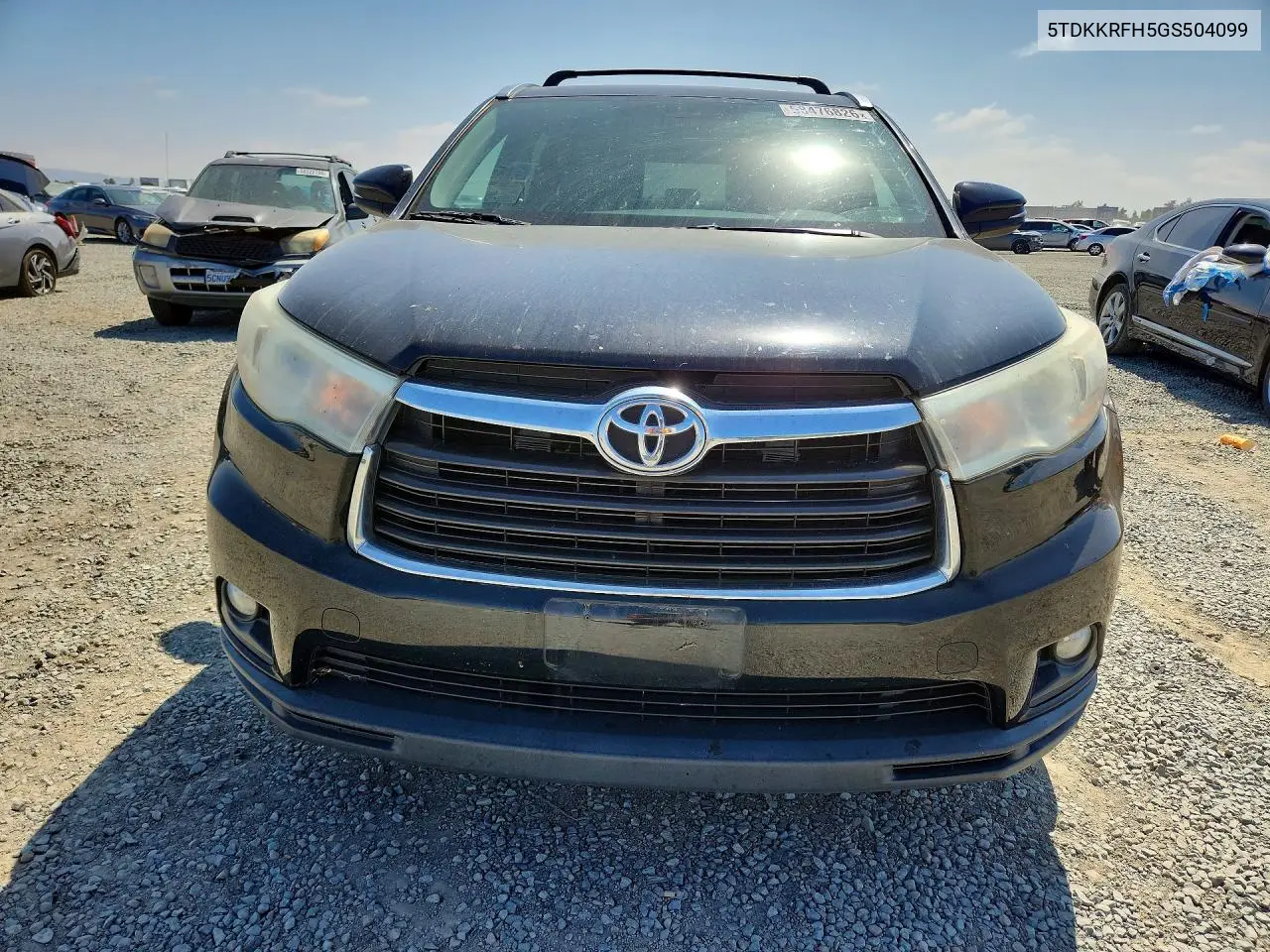 2016 Toyota Highlander Xle VIN: 5TDKKRFH5GS504099 Lot: 58476826