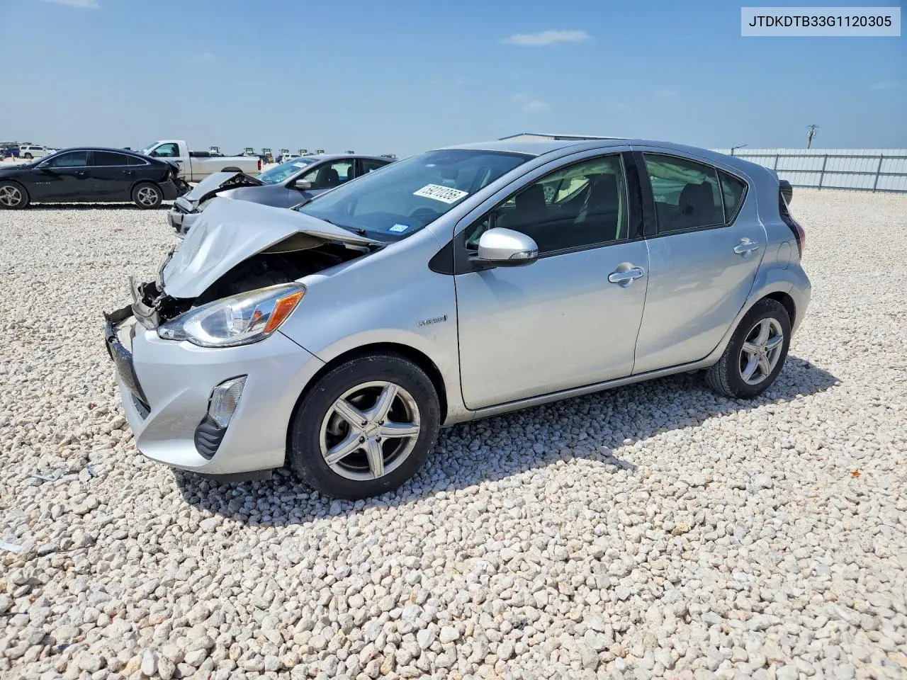 2016 Toyota Prius C Two VIN: JTDKDTB33G1120305 Lot: 59210356