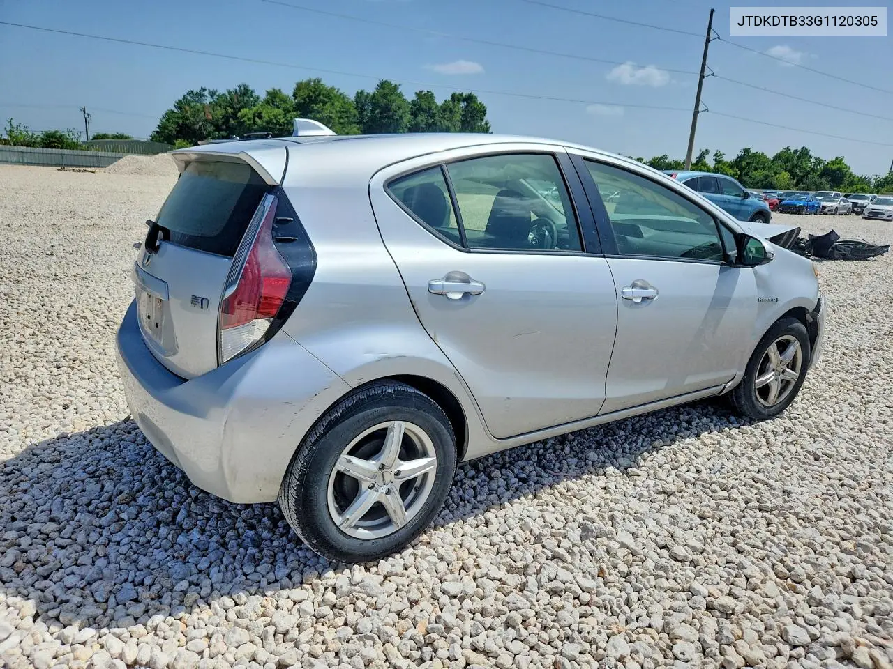 2016 Toyota Prius C Two VIN: JTDKDTB33G1120305 Lot: 59210356