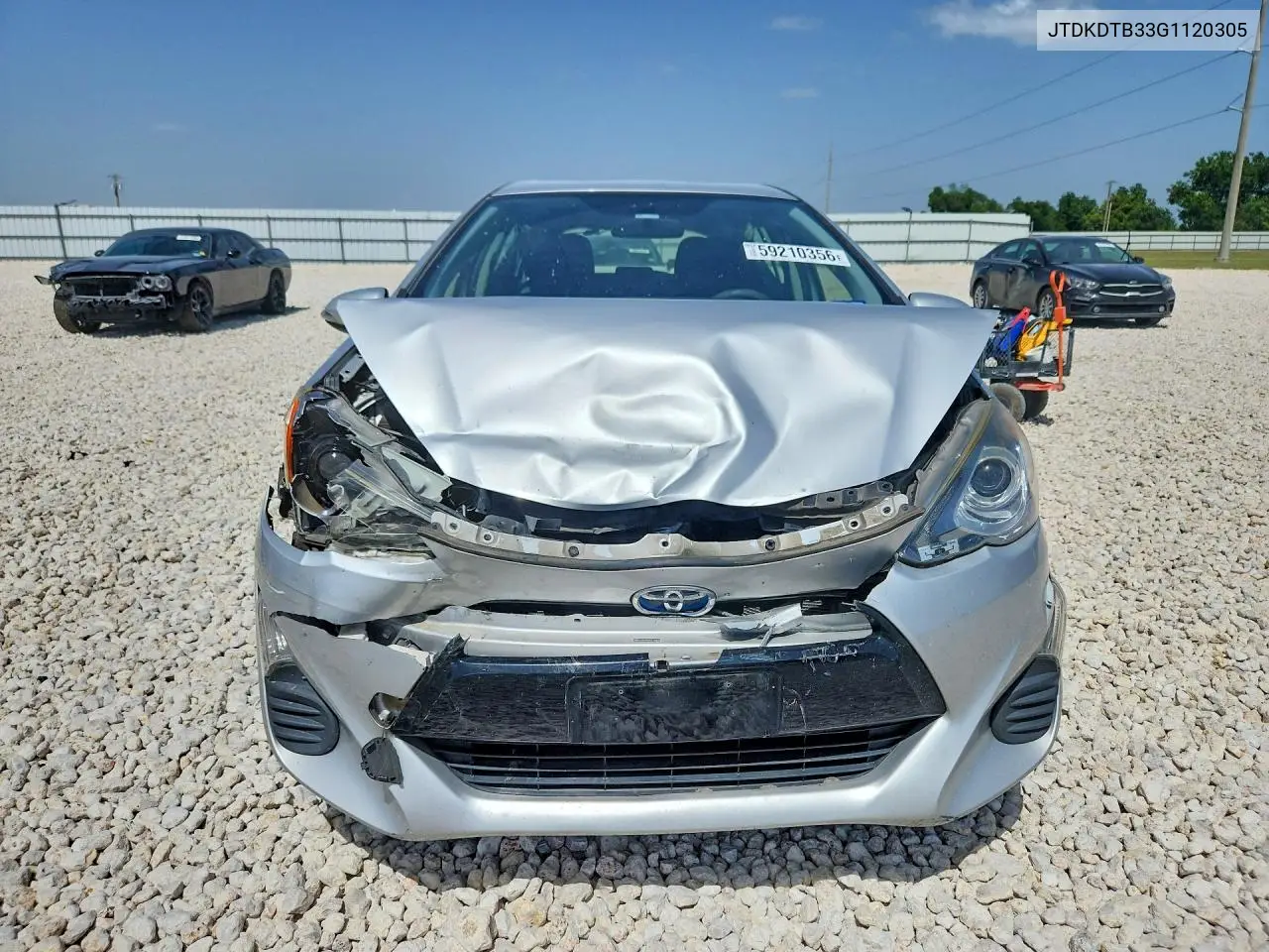 2016 Toyota Prius C Two VIN: JTDKDTB33G1120305 Lot: 59210356