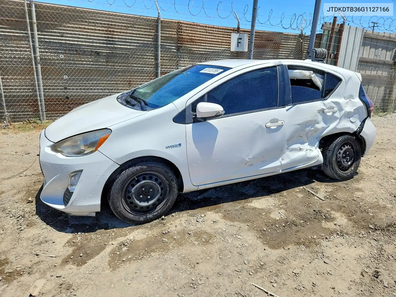 2016 Toyota Prius C One VIN: JTDKDTB36G1127166 Lot: 60133786