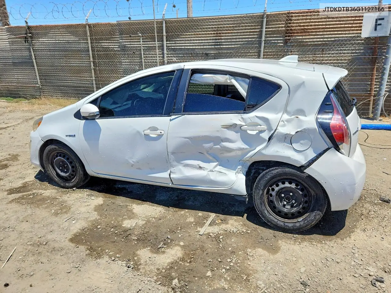 2016 Toyota Prius C One VIN: JTDKDTB36G1127166 Lot: 60133786