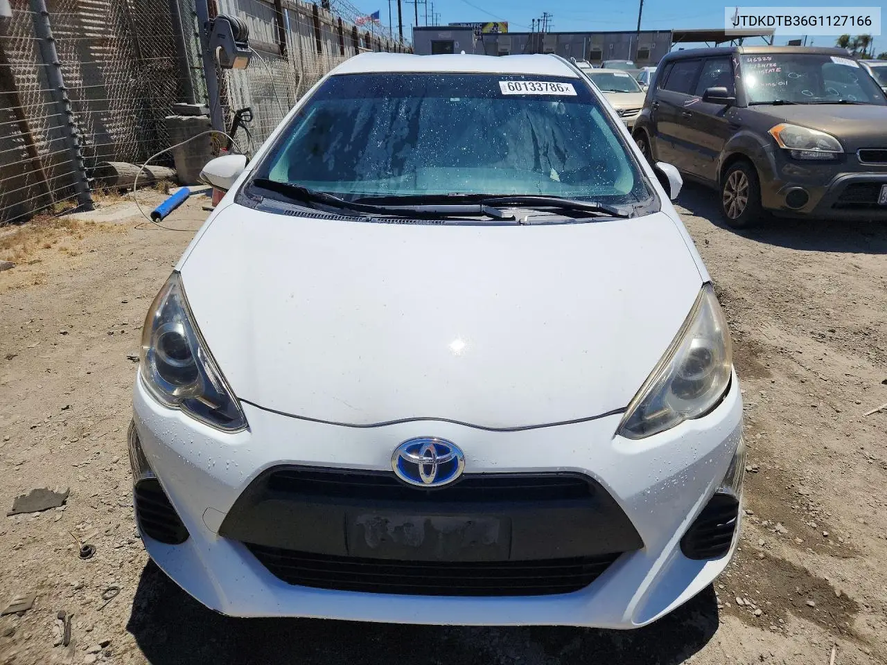 2016 Toyota Prius C One VIN: JTDKDTB36G1127166 Lot: 60133786
