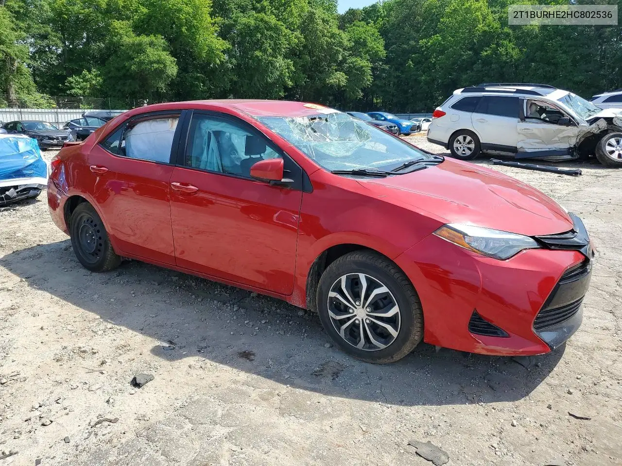 2017 Toyota Corolla Le VIN: 2T1BURHE2HC802536 Lot: 53111636