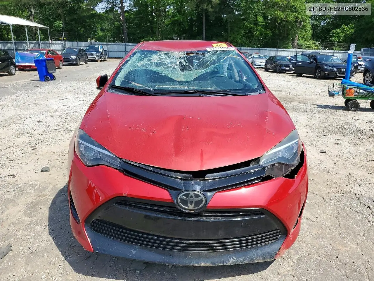2017 Toyota Corolla Le VIN: 2T1BURHE2HC802536 Lot: 53111636