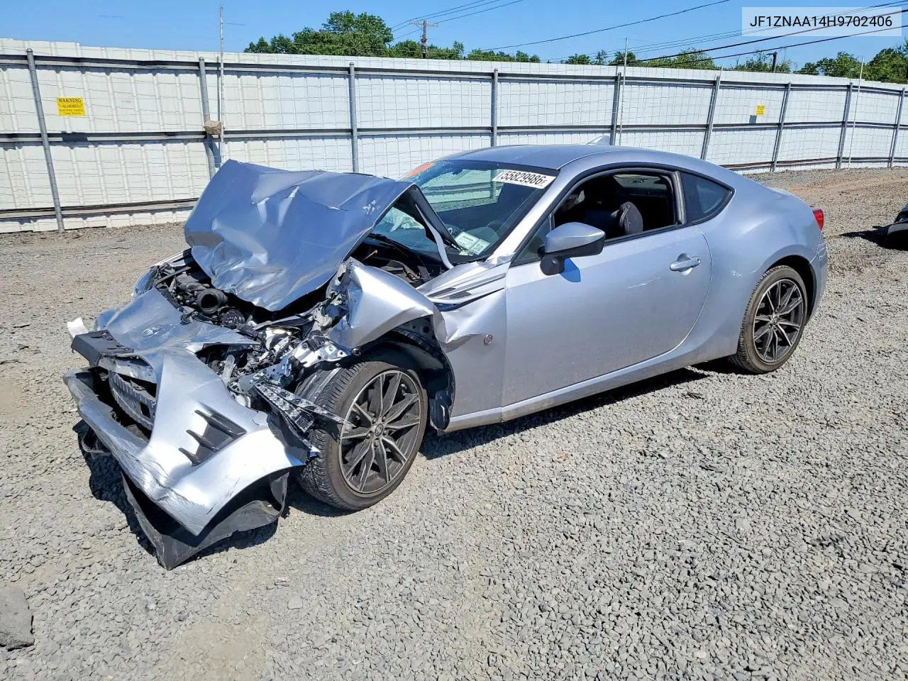 2017 Toyota 86 Base VIN: JF1ZNAA14H9702406 Lot: 55829986
