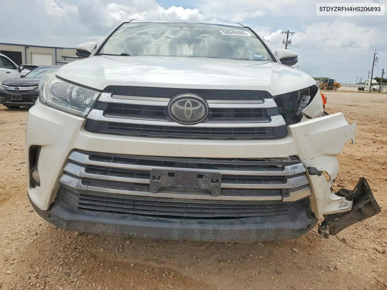 2017 Toyota Highlander Limited VIN: 5TDYZRFH4HS206893 Lot: 56049686