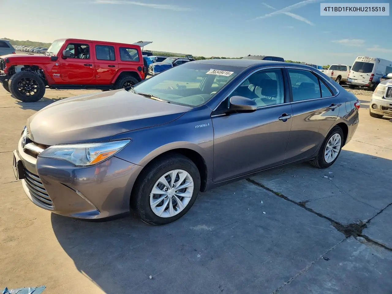 2017 Toyota Camry Hybrid Le VIN: 4T1BD1FK0HU215518 Lot: 56349416