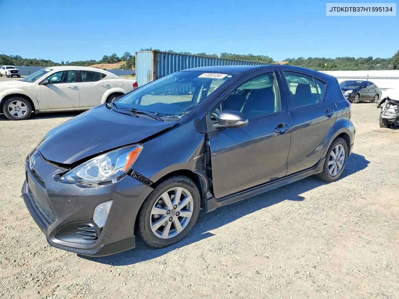 2017 Toyota Prius C Two VIN: JTDKDTB37H1595134 Lot: 57085456