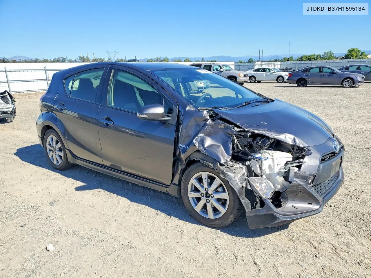 2017 Toyota Prius C Two VIN: JTDKDTB37H1595134 Lot: 57085456