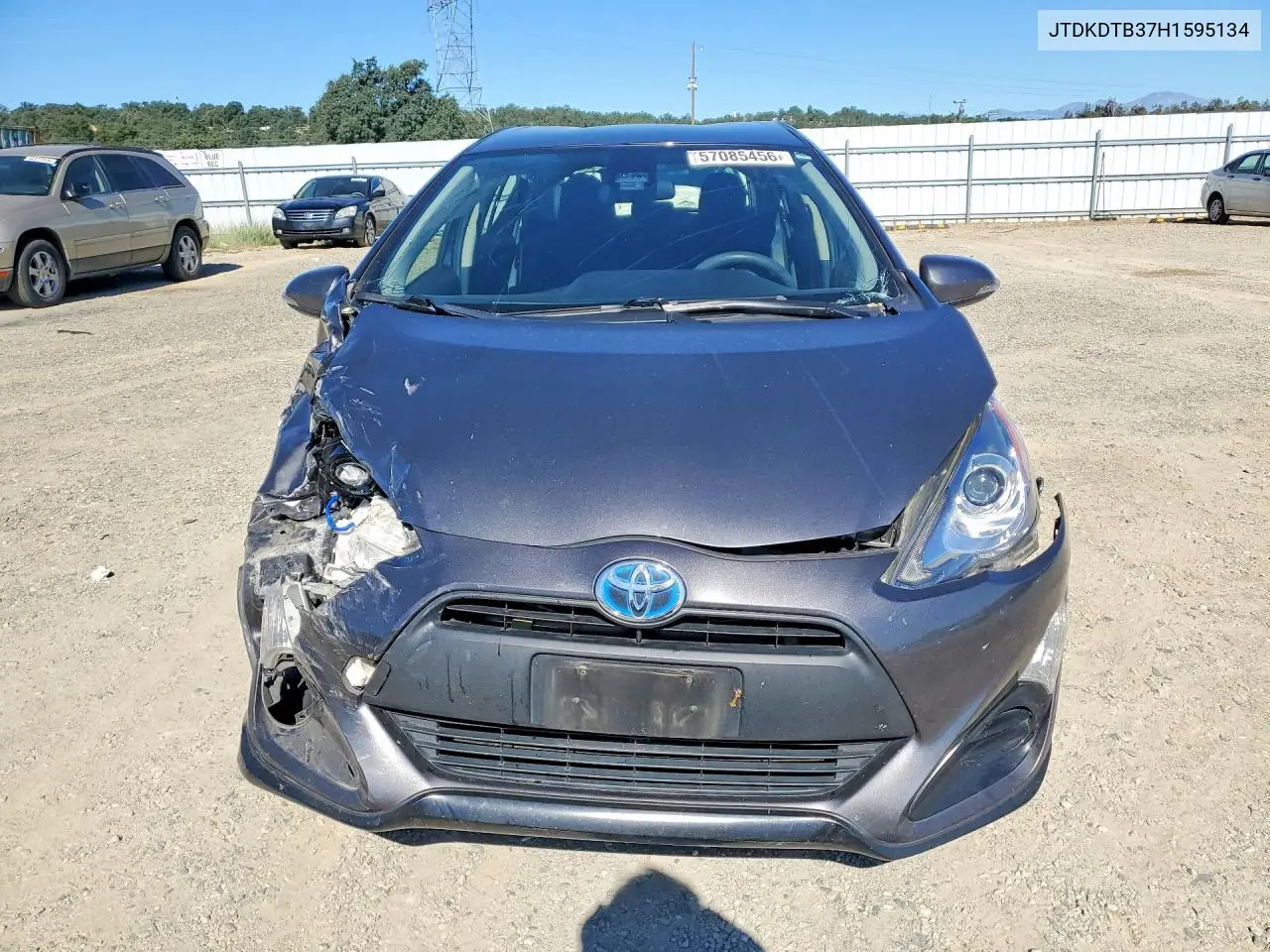 2017 Toyota Prius C Two VIN: JTDKDTB37H1595134 Lot: 57085456