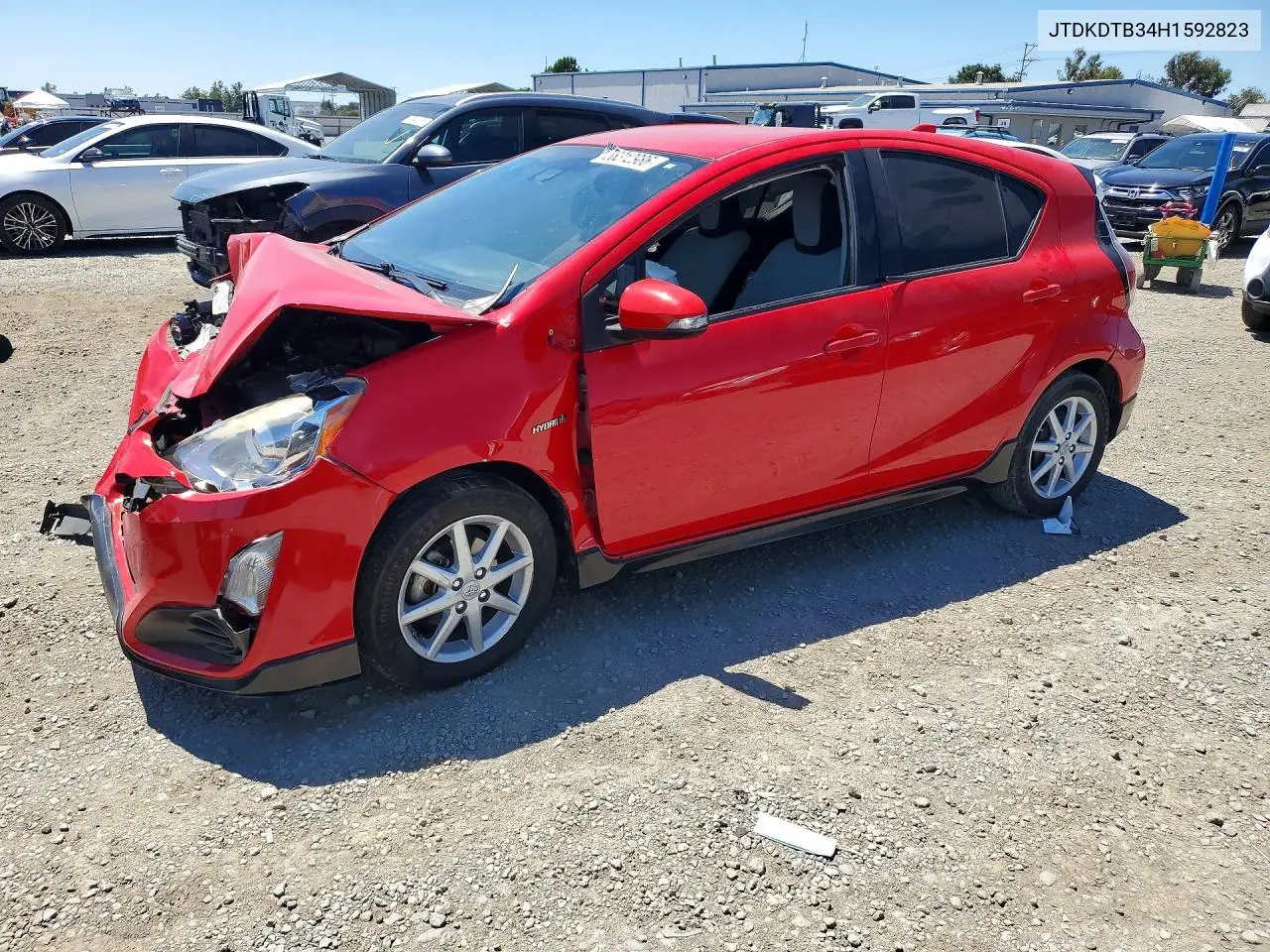 2017 Toyota Prius C One VIN: JTDKDTB34H1592823 Lot: 58312986