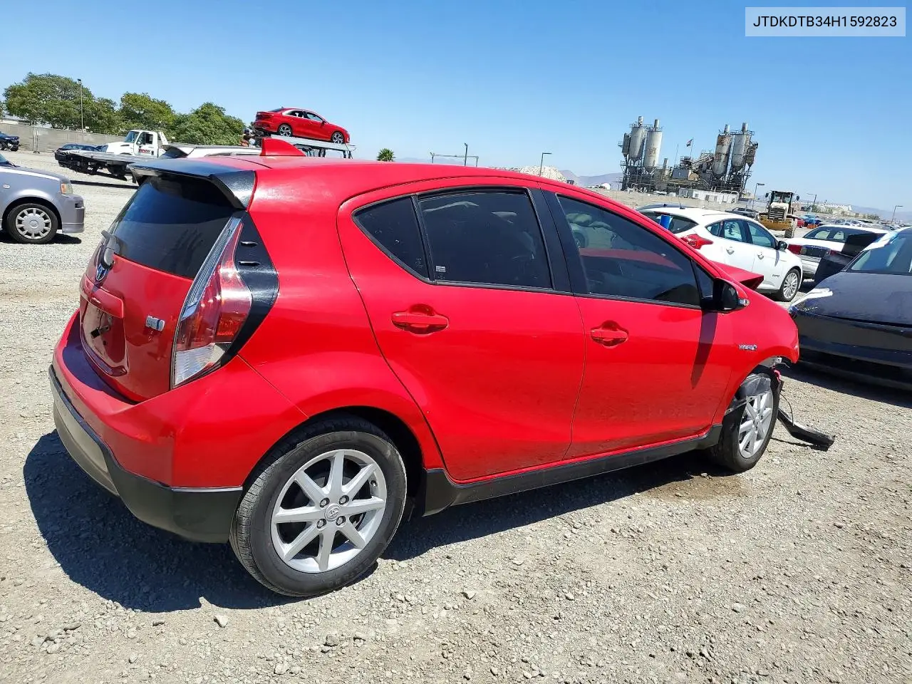 2017 Toyota Prius C One VIN: JTDKDTB34H1592823 Lot: 58312986