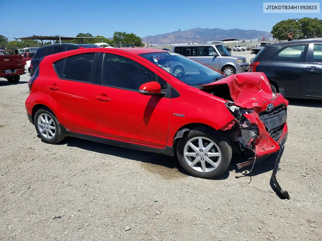 2017 Toyota Prius C One VIN: JTDKDTB34H1592823 Lot: 58312986