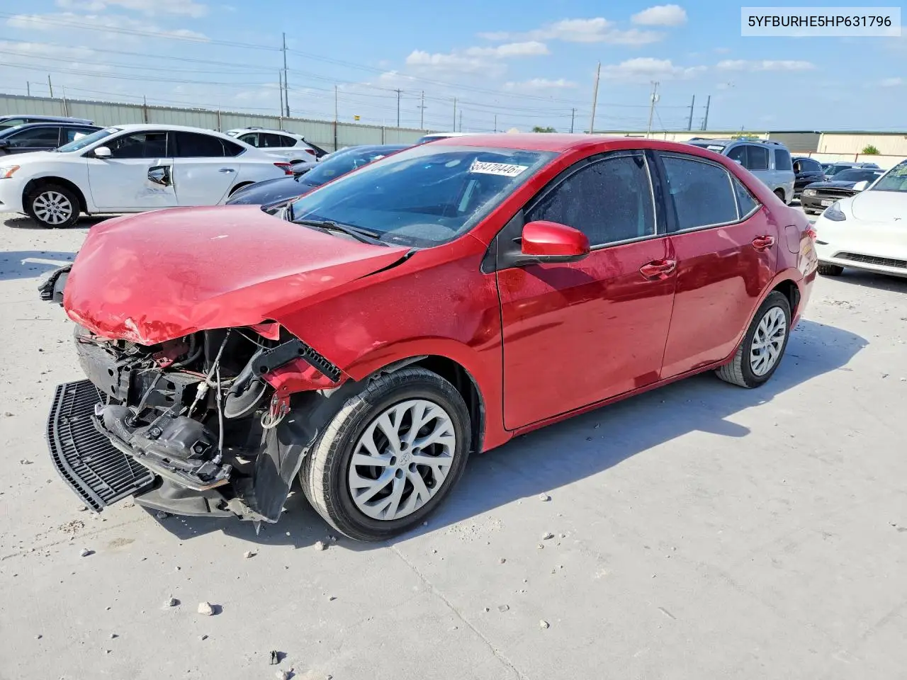 2017 Toyota Corolla Le VIN: 5YFBURHE5HP631796 Lot: 58470446
