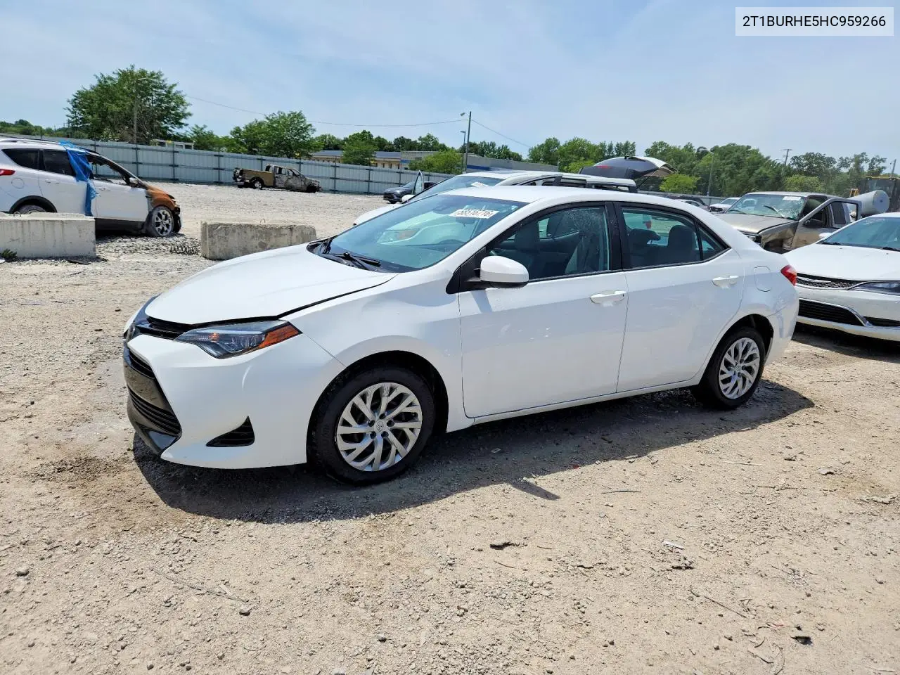 2017 Toyota Corolla Le VIN: 2T1BURHE5HC959266 Lot: 58516716