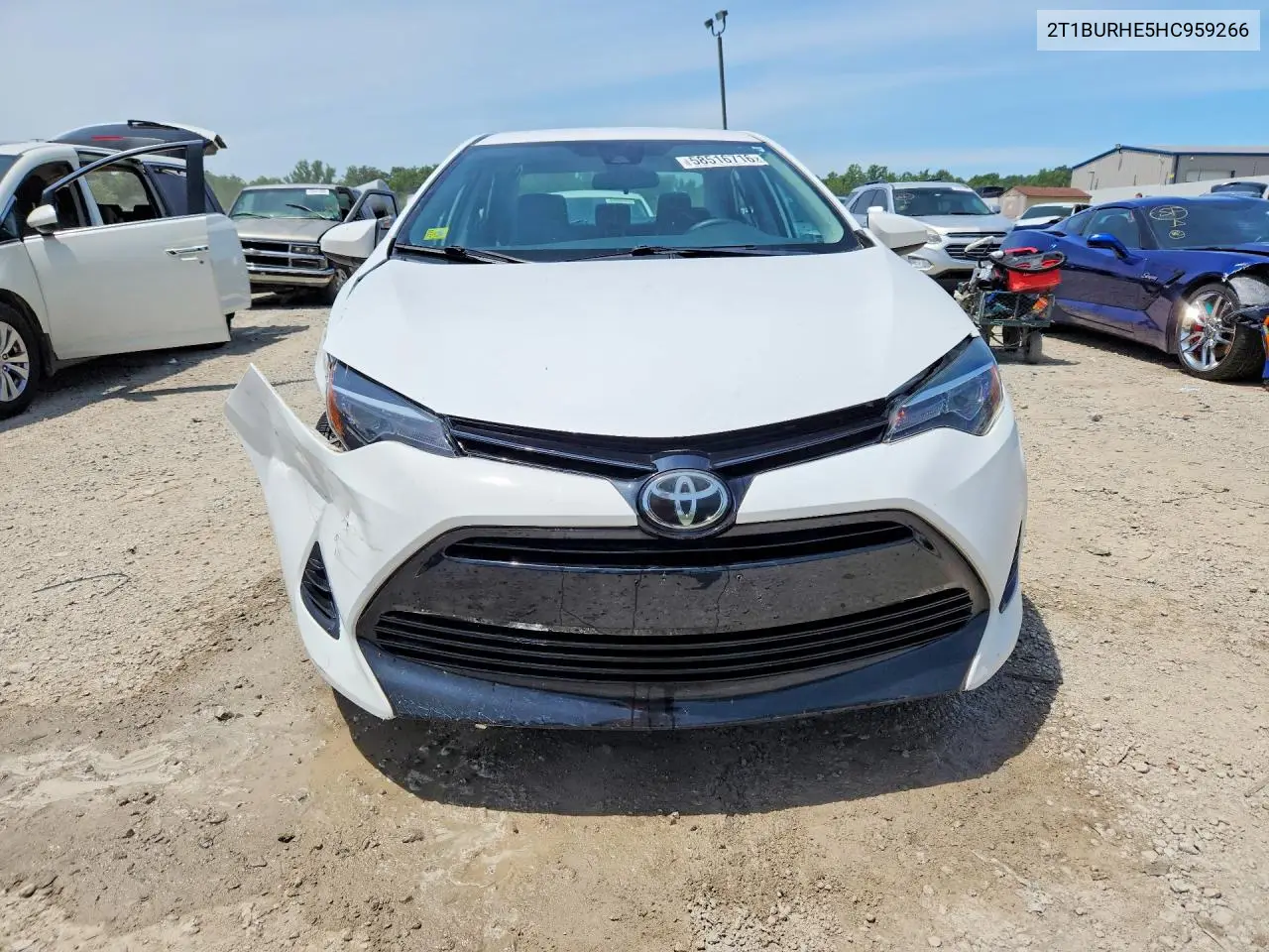 2017 Toyota Corolla Le VIN: 2T1BURHE5HC959266 Lot: 58516716