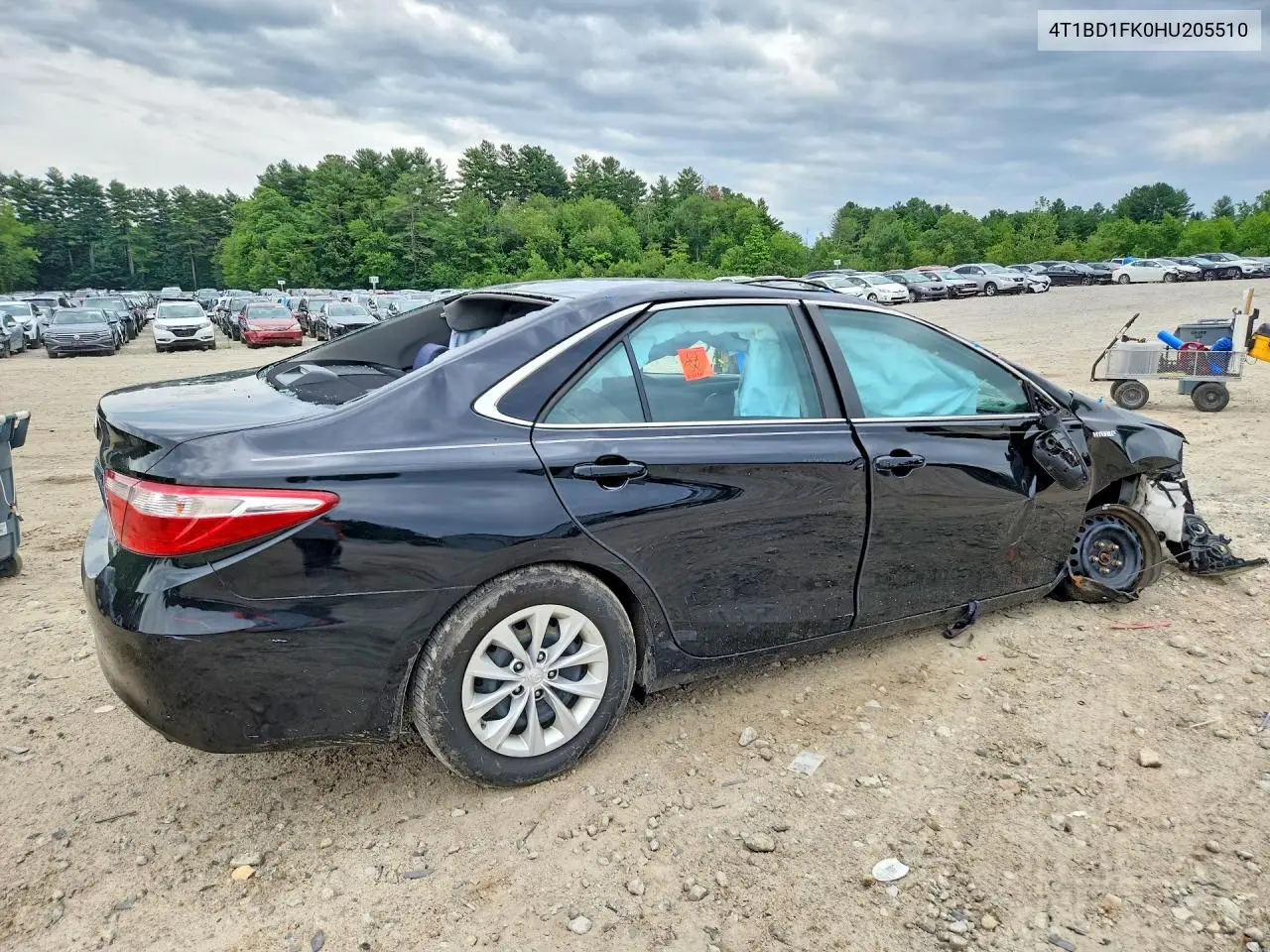 2017 Toyota Camry Hybrid Le VIN: 4T1BD1FK0HU205510 Lot: 59089606