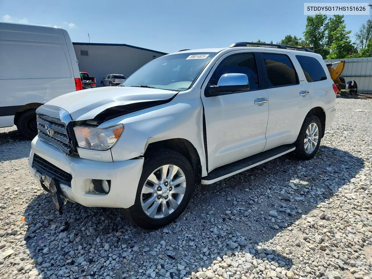 2017 Toyota Sequoia Platinum VIN: 5TDDY5G17HS151626 Lot: 59814826