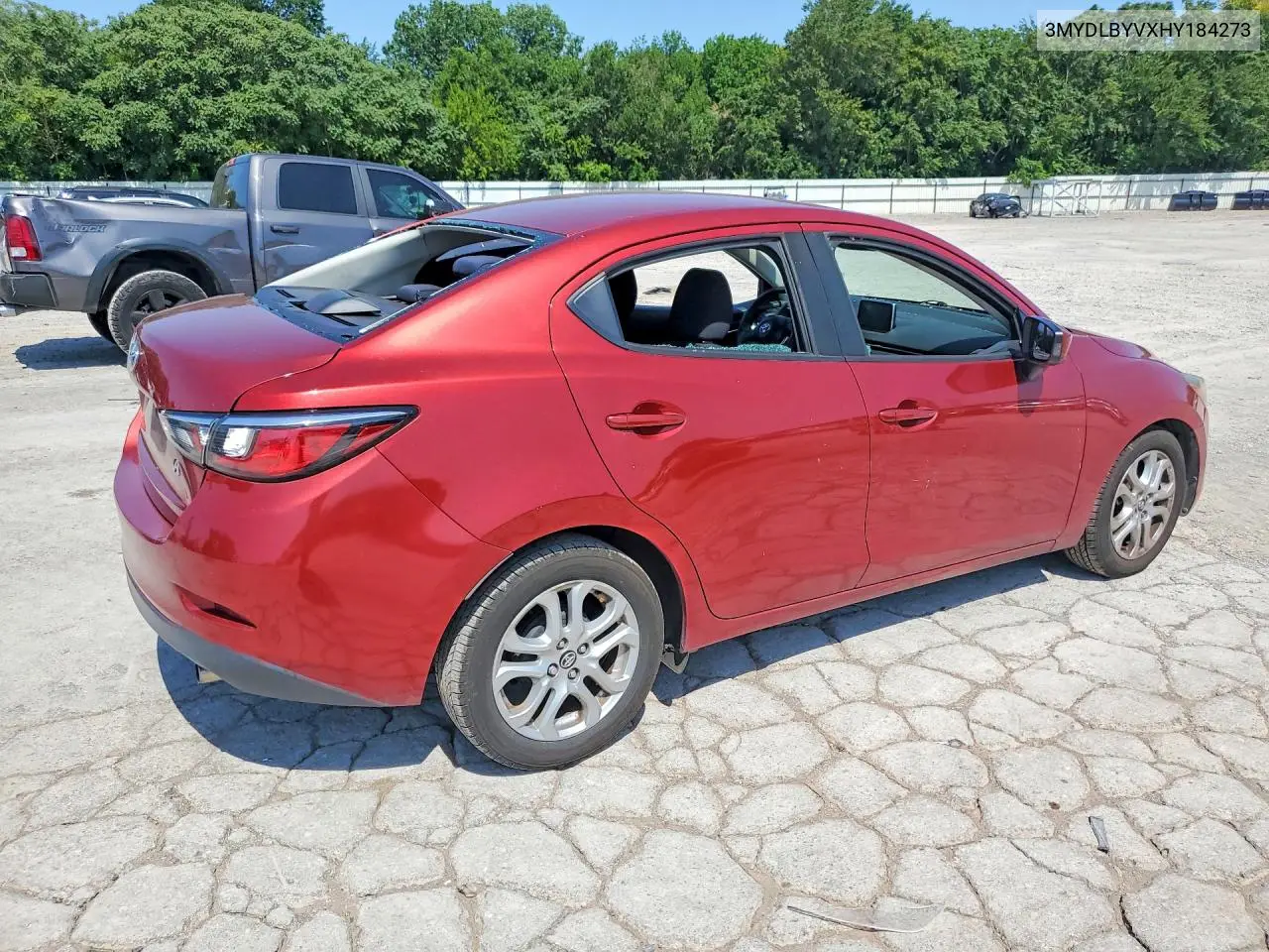 2017 Toyota Yaris Ia Base VIN: 3MYDLBYVXHY184273 Lot: 60696196