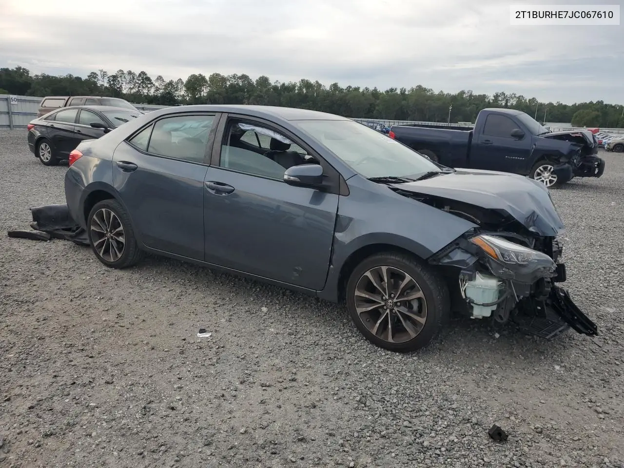 2018 Toyota Corolla Se VIN: 2T1BURHE7JC067610 Lot: 56888526