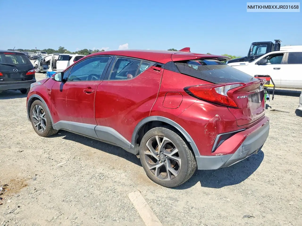 2018 Toyota C-Hr Xle VIN: NMTKHMBXXJR031658 Lot: 58377676