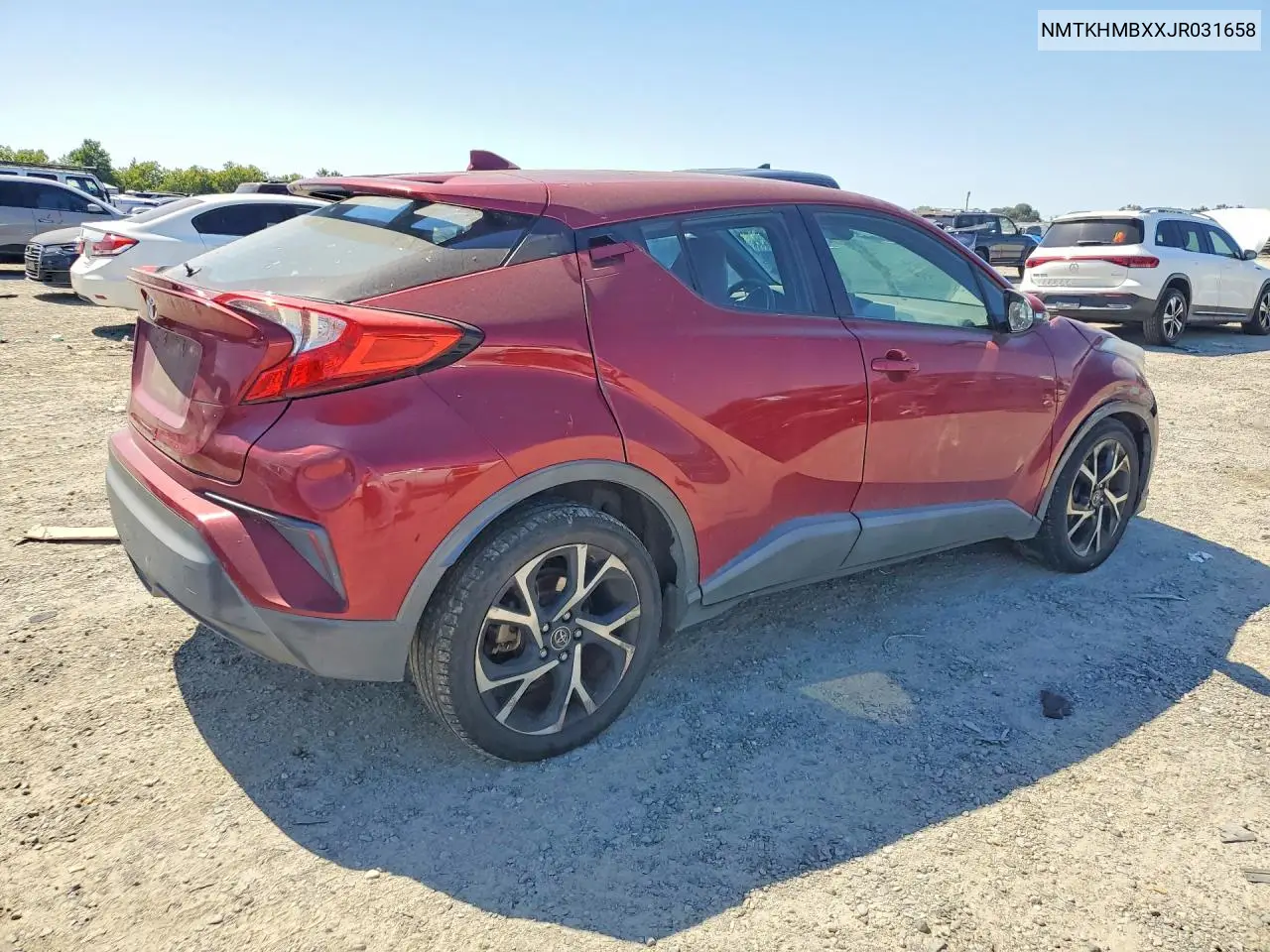 2018 Toyota C-Hr Xle VIN: NMTKHMBXXJR031658 Lot: 58377676