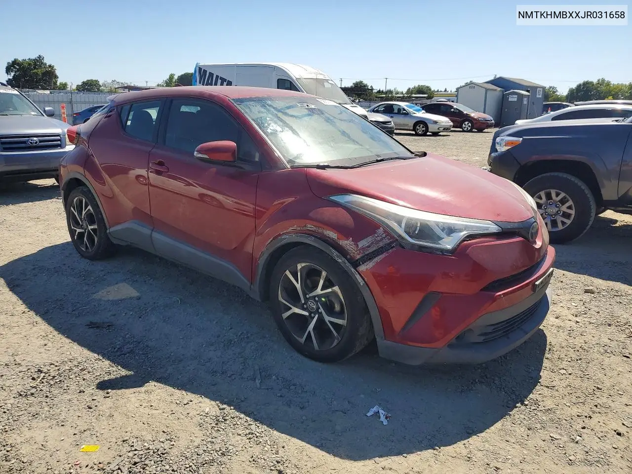 2018 Toyota C-Hr Xle VIN: NMTKHMBXXJR031658 Lot: 58377676