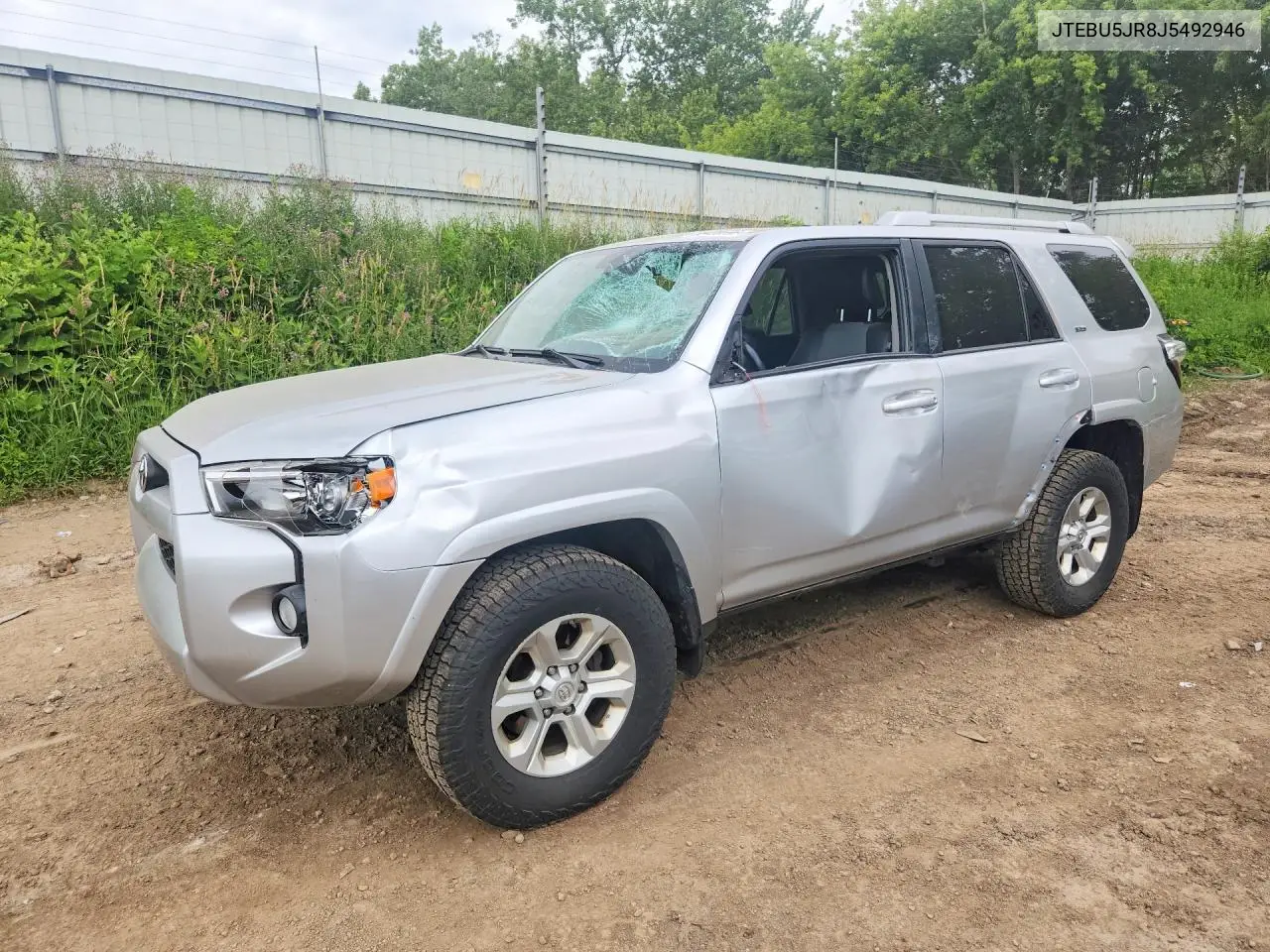 2018 Toyota 4Runner Sr5 Premium VIN: JTEBU5JR8J5492946 Lot: 58420596