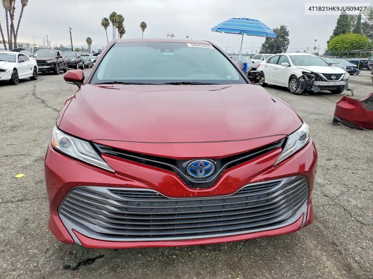 2018 Toyota Camry Hybrid Xle VIN: 4T1B21HK9JU509427 Lot: 58845356