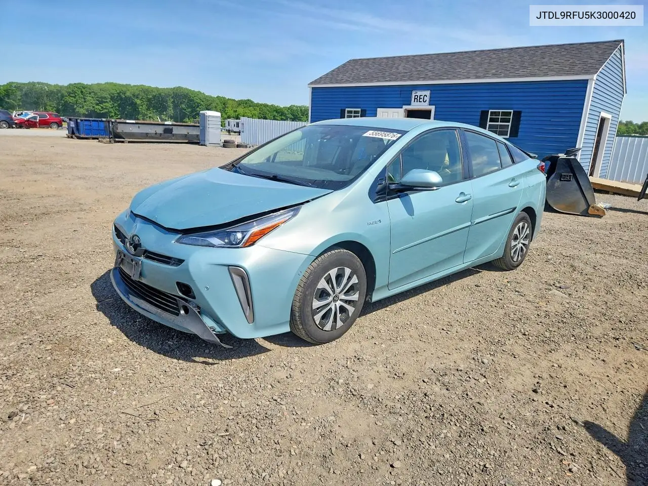 2019 Toyota Prius Xle Awd-E VIN: JTDL9RFU5K3000420 Lot: 55695876