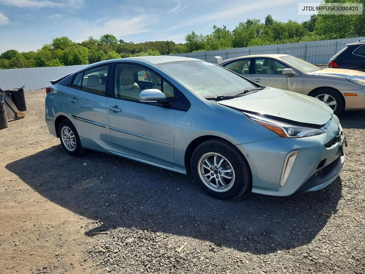 2019 Toyota Prius Xle Awd-E VIN: JTDL9RFU5K3000420 Lot: 55695876