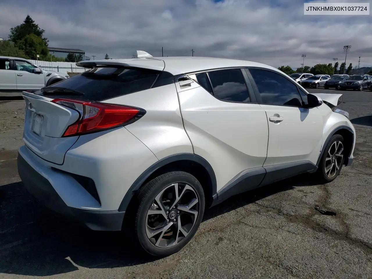 2019 Toyota C-Hr Xle VIN: JTNKHMBX0K1037724 Lot: 57964626