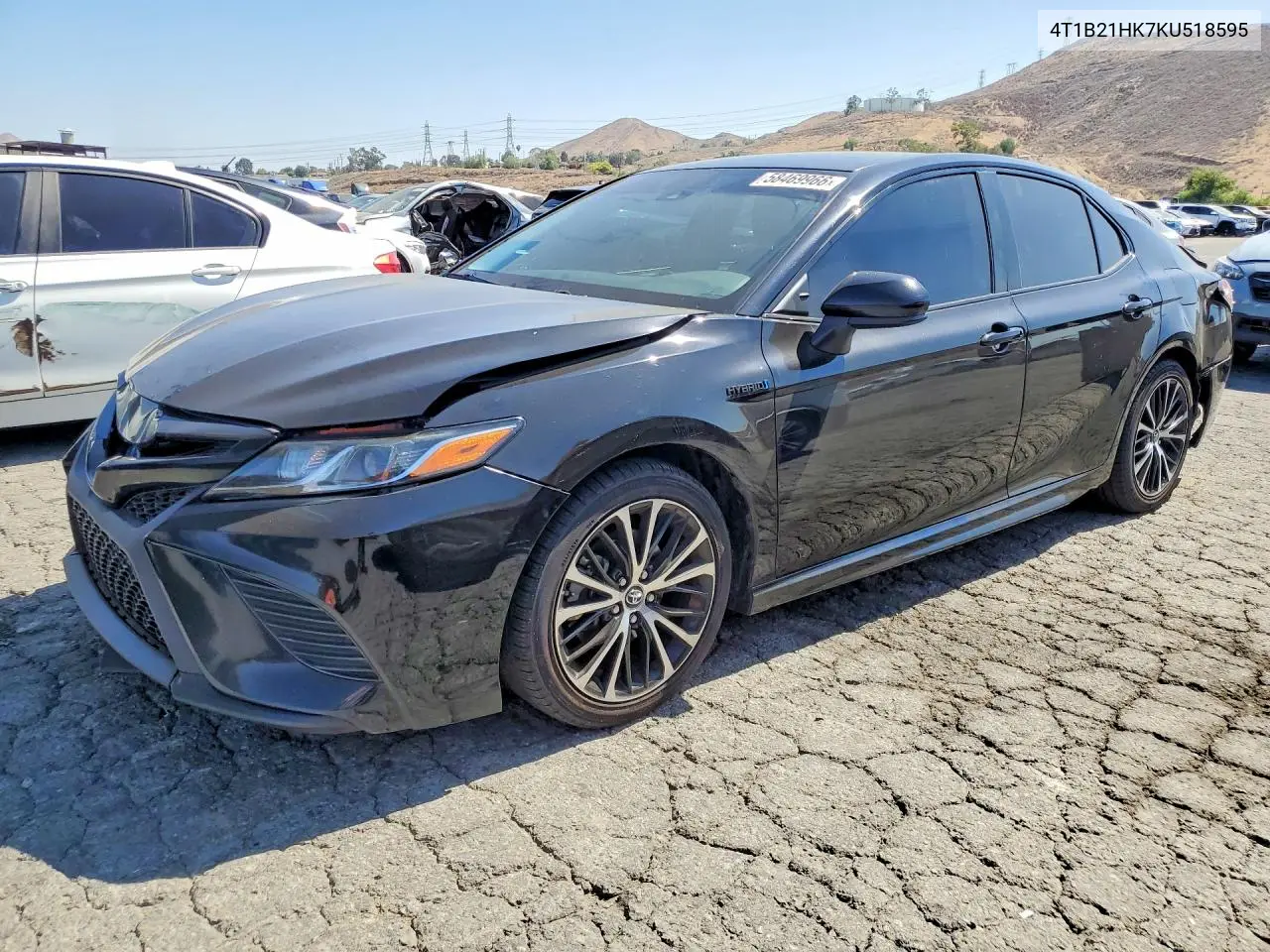 2019 Toyota Camry Hybrid Se VIN: 4T1B21HK7KU518595 Lot: 58469966