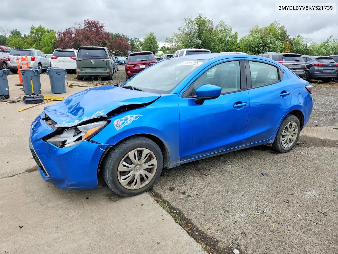 2019 Toyota Yaris L VIN: 3MYDLBYV8KY521739 Lot: 58597206