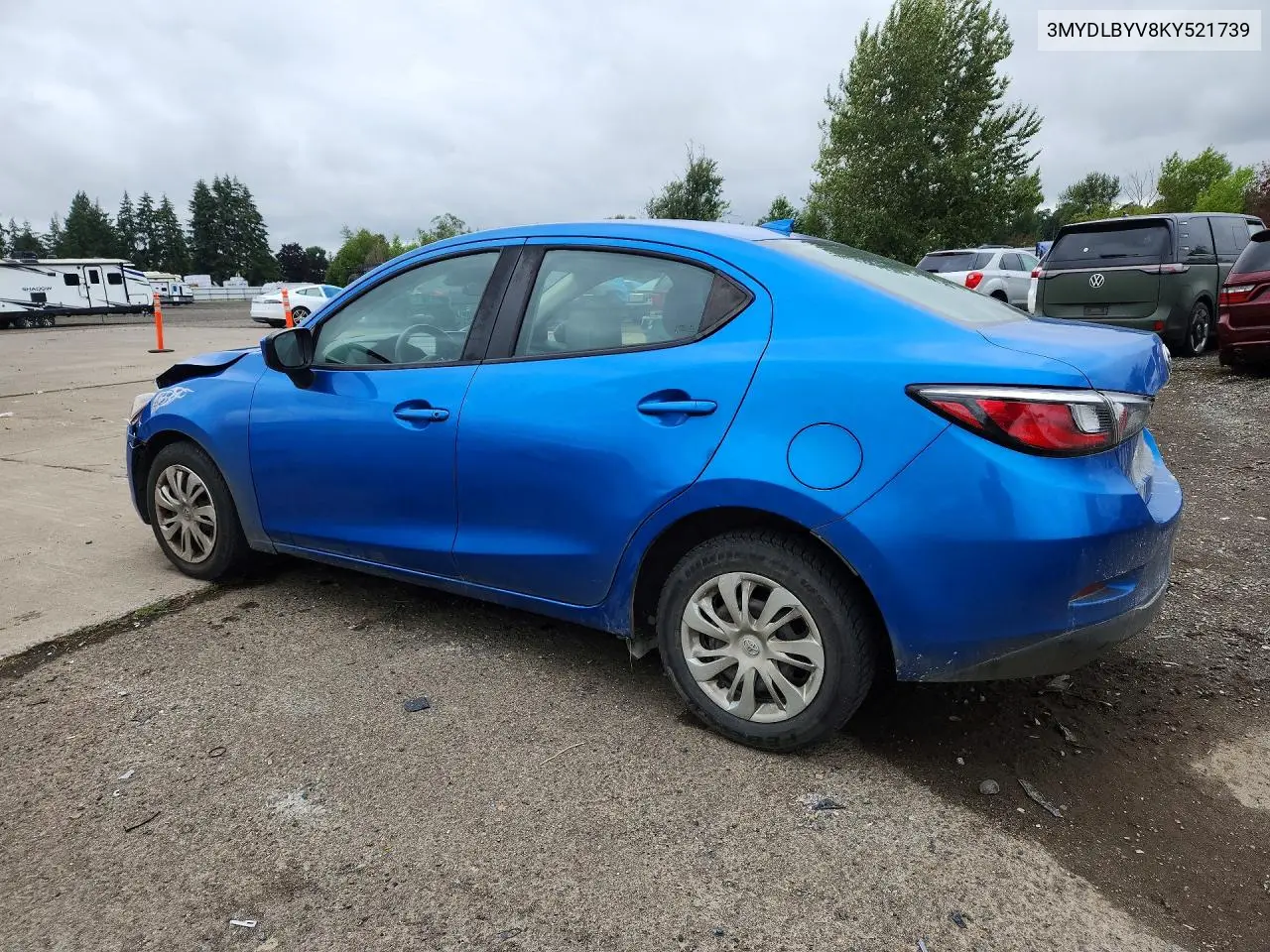 2019 Toyota Yaris L VIN: 3MYDLBYV8KY521739 Lot: 58597206