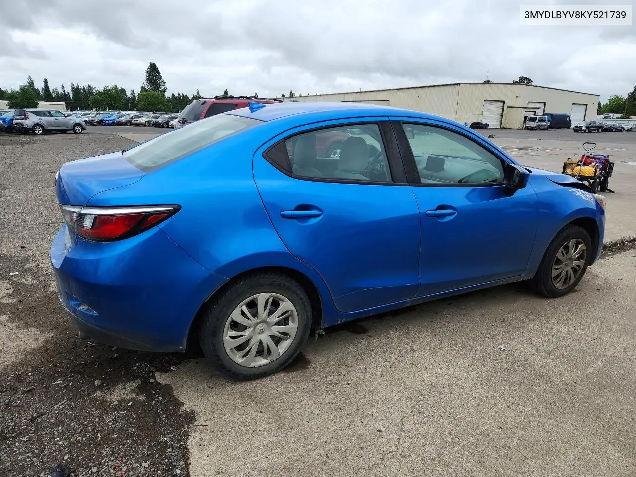 2019 Toyota Yaris L VIN: 3MYDLBYV8KY521739 Lot: 58597206